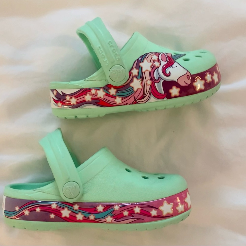 CROCS UNICORN Sandals shoes girls size 6 - Picture 6 of 10